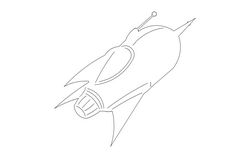 Aircraft Blastoff Sketch Free DXF File