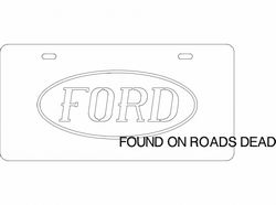 Ford Plate Free DXF File