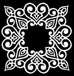 Free DXF File Mandala silhouette vector to cut