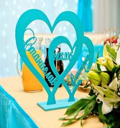 Laser Cut Heart Stand Decoration Free DXF File