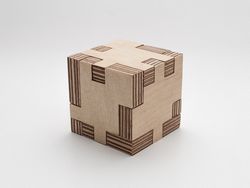 Puzzle Cube 3d Laser Cut Free DXF File