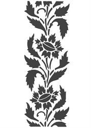 Carving Stencil Floral Silhouette Pattern Free DXF File