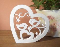 Birds And Heart Love Design Free DXF File