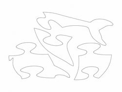 Dolphin Jigsaw Puzzle Art Free DXF File