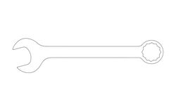 Double End Wrench Tool Free DXF File
