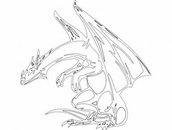 Dragon 021bw Drawing Free DXF File