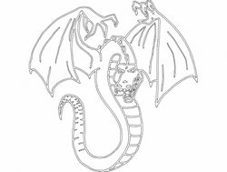 Dragon Drawing Sketch Free DXF File