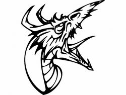 Dragon Head Silhouette Free DXF File