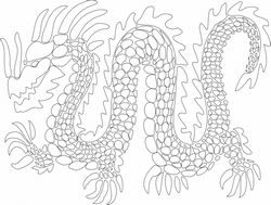 Dragon Sketch Drawing Free DXF File