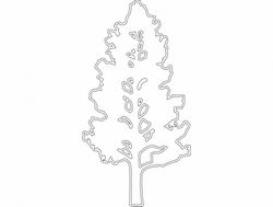 Floral Tree Art Free DXF File