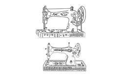 Sewing Machine 3d Sketch Free DXF File