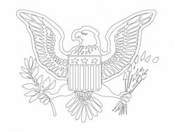 Eagle Emblem Logo Design Free DXF File