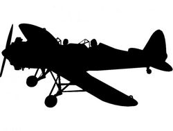 Fighter Aircraft Airplane Silhouette Free DXF File