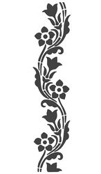 Floral Carving Stencil Silhouette Free DXF File
