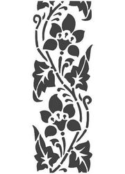Floral Wall Art Carving Stencil Silhouette Pattern Free DXF File