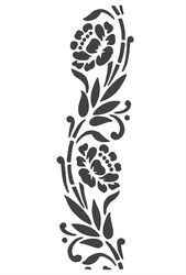 Flower Stencil Silhouette Carving Wall Art Free DXF File