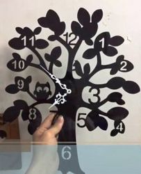 Wall Clock Tree File For Laser Cut Free DXF File