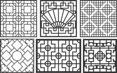 Decorative Screen Patterns For Laser Cutting 86 Free DXF File