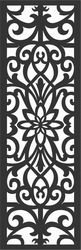 Floral Screen Patterns Design 10 Free DXF File
