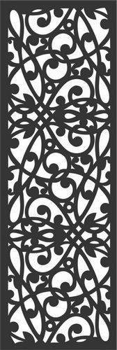 Floral Screen Patterns Design 11 Free DXF File