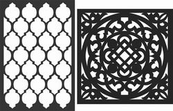 Floral Screen Patterns Design 27 Free DXF File