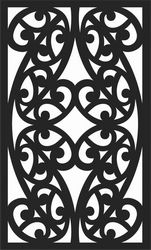 Floral Screen Patterns Design 28 Free DXF File