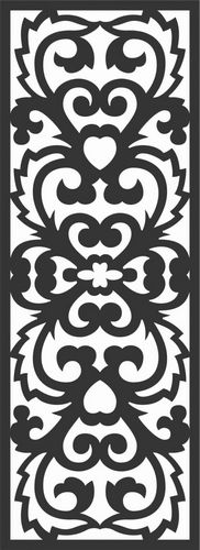 Floral Screen Patterns Design 29 Free DXF File