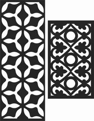 Floral Screen Patterns Design 37 Free DXF File