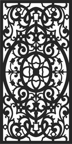 Floral Screen Patterns Design 41 Free DXF File