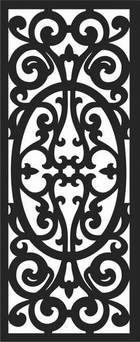 Floral Screen Patterns Design 42 Free DXF File