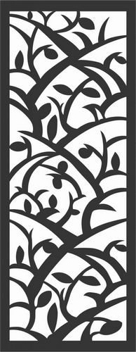 Floral Screen Patterns Design 48 Free DXF File