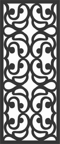 Floral Screen Patterns Design 51 Free DXF File