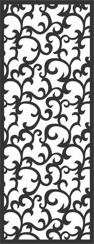 Floral Screen Patterns Design 57 Free DXF File