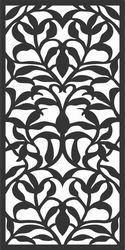 Floral Screen Patterns Design 59 Free DXF File