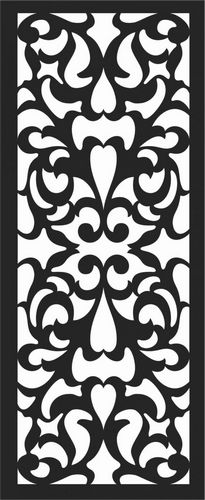 Floral Screen Patterns Design 70 Free DXF File