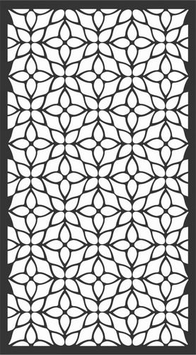 Floral Screen Patterns Design 73 Free DXF File