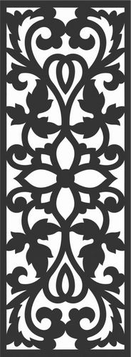 Floral Screen Patterns Design 77 Free DXF File