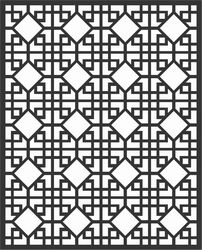 Floral Screen Patterns Design 78 Free DXF File