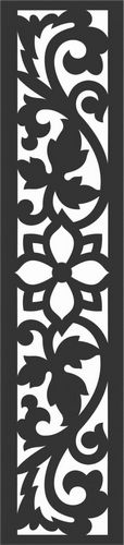 Floral Screen Patterns Design 81 Free DXF File