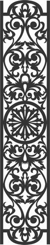 Floral Screen Patterns Design 88 Free DXF File