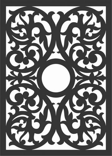 Floral Screen Patterns Design 90 Free DXF File