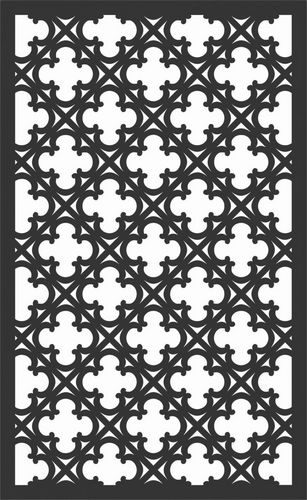 Floral Screen Patterns Design 94 Free DXF File