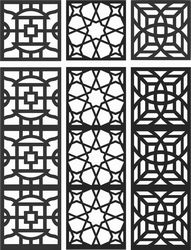 Floral Screen Patterns Design 100 Free DXF File