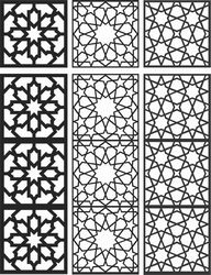 Floral Screen Patterns Design 103 Free DXF File