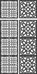 Floral Screen Patterns Design 115 Free DXF File