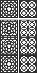 Floral Screen Patterns Design 116 Free DXF File