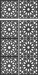 Floral Screen Patterns Design 117 Free DXF File