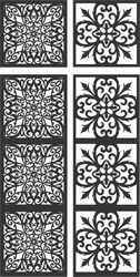 Floral Screen Patterns Design 119 Free DXF File
