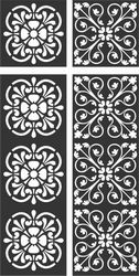 Floral Screen Patterns Design 121 Free DXF File