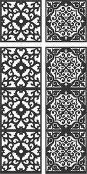 Floral Screen Patterns Design 122 Free DXF File